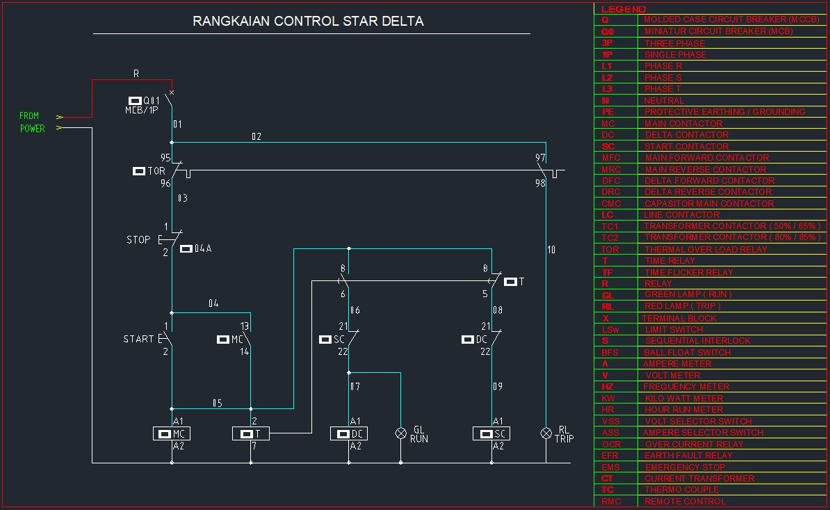 star delta control circuit
