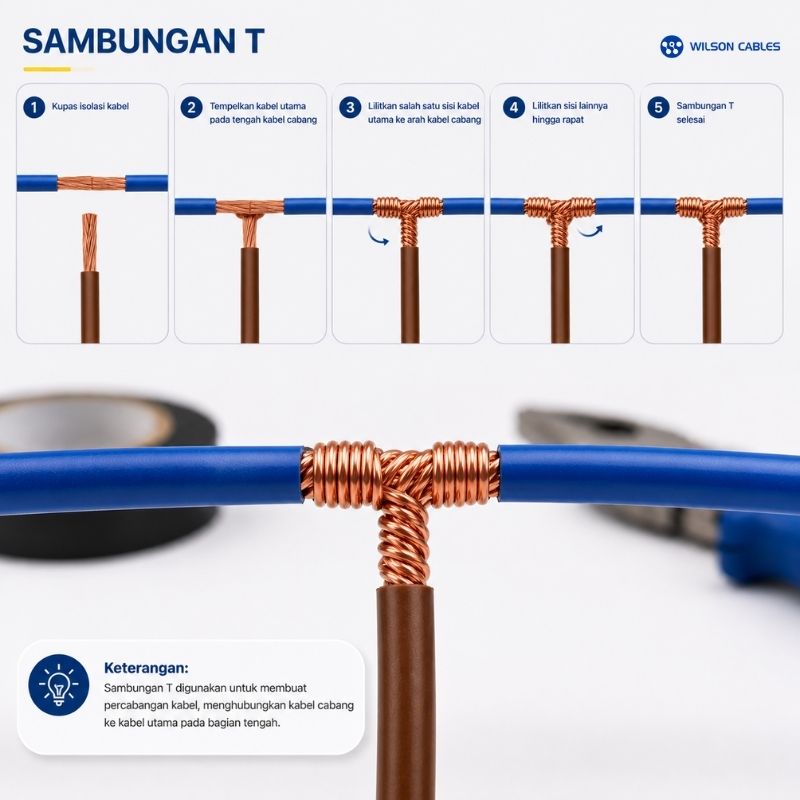 sambungan kabel T